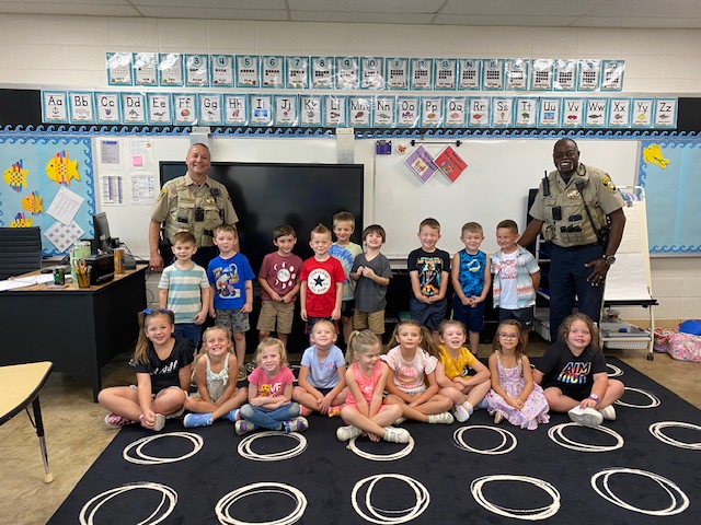 School Resource Officers with Hubble students School Resource Officers with Hubble students